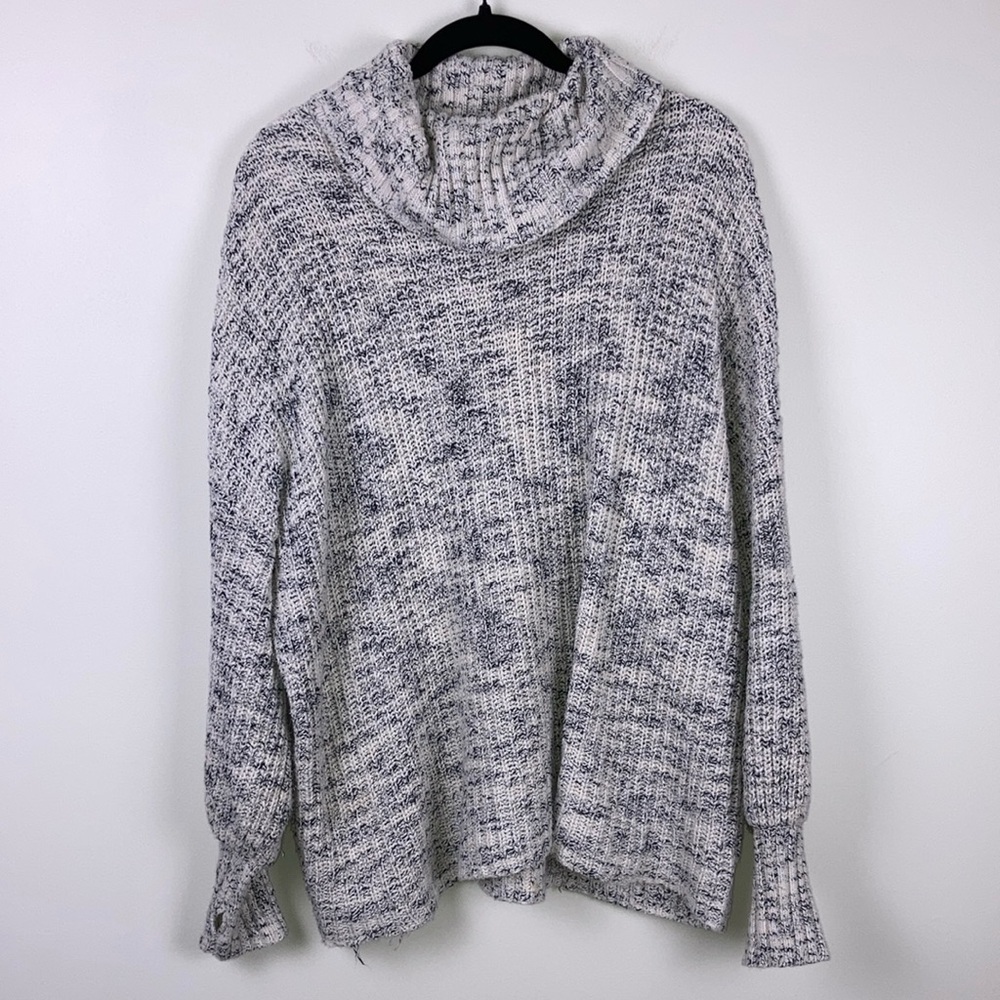 Aerie Offline Chillside Turtleneck Sweater Womens Size XS Oversized Slouchy Grey